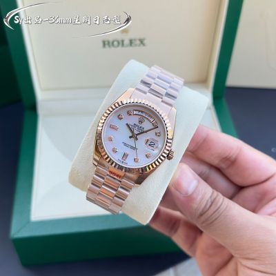 ROLEX Day-date Replica with 904L Stainless Steel 2836 Automatic Movement 41mm 36mm White Watch